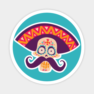 Day of the Dead Sugar Skull Mariachi Magnet